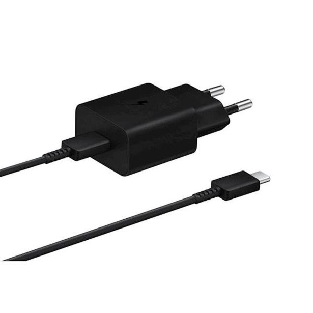 POLNILNIK ZA GSM SAMSUNG ADAPTER+KABEL USB-C/USB-C HITRI 15W BLACK