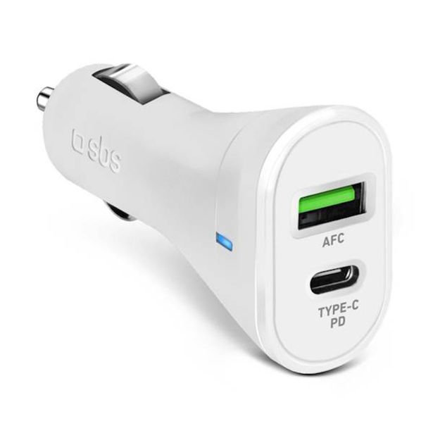 POLNILNIK ZA GSM SBS AVTOPOLNILEC 12/24V 1X TYPE-C IN 1X USB-A