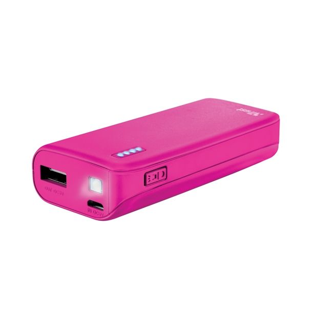 POLNILNIK ZA GSM TRUST POWER BANK 4400 NEON ROZA