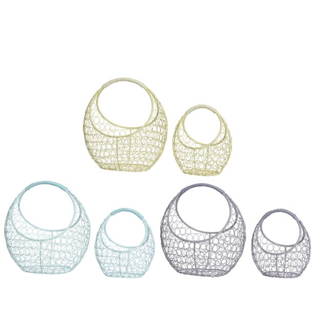 POMLADNA DEKORACIJA DECORIS KOŠARICA Z ROČAJEM 18.5 CM SORT.