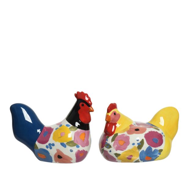 POMLADNA FIGURA DECORIS KOKOŠ ALI PETELIN KERAMIKA, SORT.