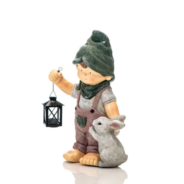 POMLADNA FIGURA GLOSSTYLE DEČEK Z ZAJČKOM 25.5X16.5X43CM