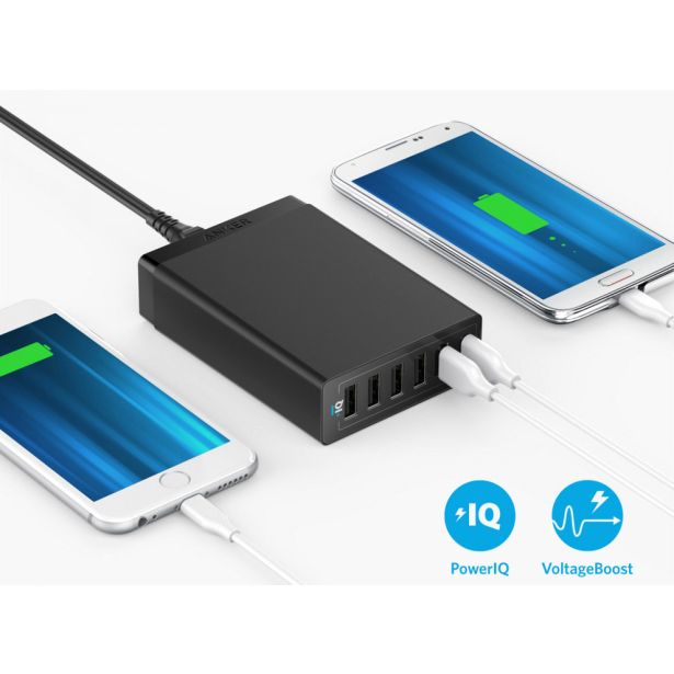 POLNILNIK ZA GSM ANKER 60W 6-PORT DESKTOP POLNILEC