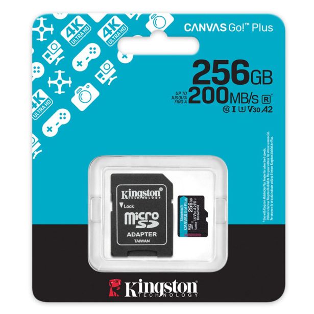 POMNILNIŠKA KARTICA KINGSTON MICRO SDXC 256GB SDCG4 /256GB CANVAS GO PLUS