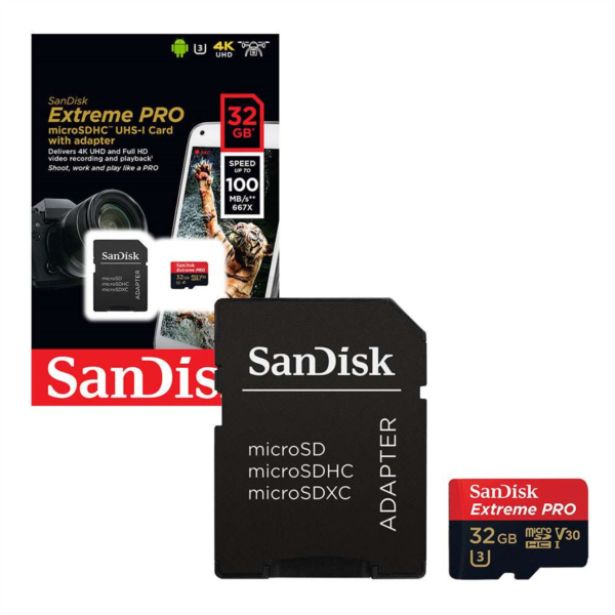 POMNILNIŠKA KARTICA SANDISK 32GB EXTR PRO MICRO SDHC A1 U3