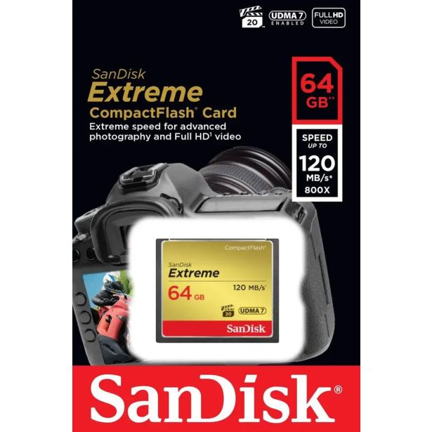 POMNILNIŠKA KARTICA SANDISK SANDISK 64GB CF EXTREME