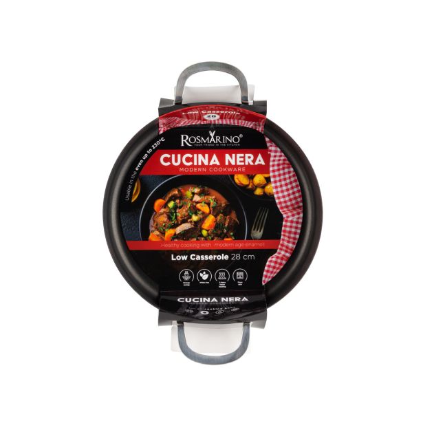 PONEV ROSMARINO Z DVEMA ROČAJEMA CUCINA NERA 28CM