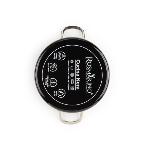 PONEV ROSMARINO Z DVEMA ROČAJEMA CUCINA NERA 28CM