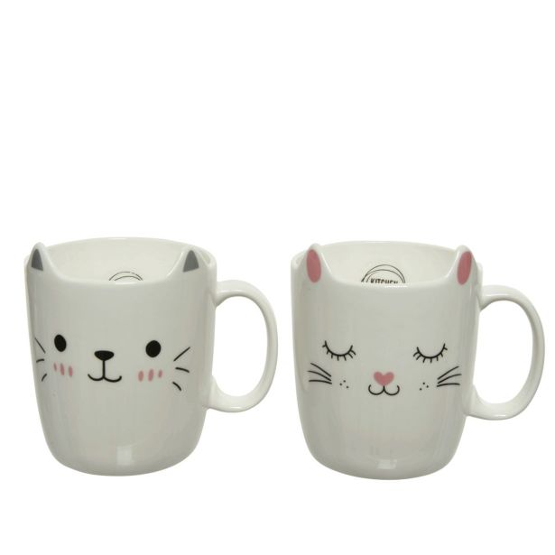 LONČEK PORCELAN MAČKA, SORT - 2 MOTIVA