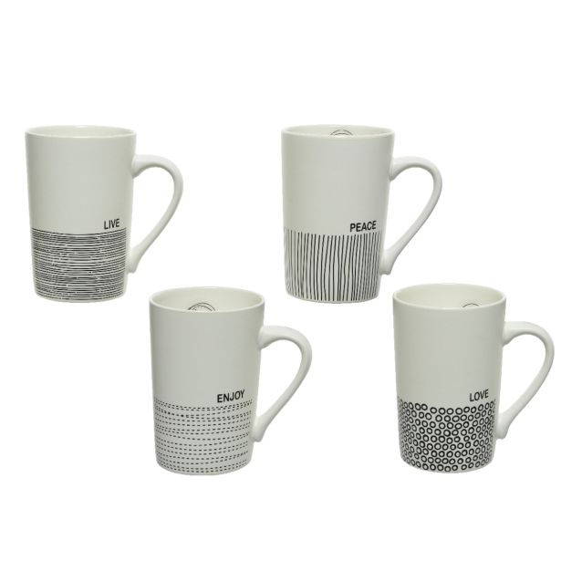 LONČEK PORCELAN, RAZLIČNI VZORCI SORT, 300ML