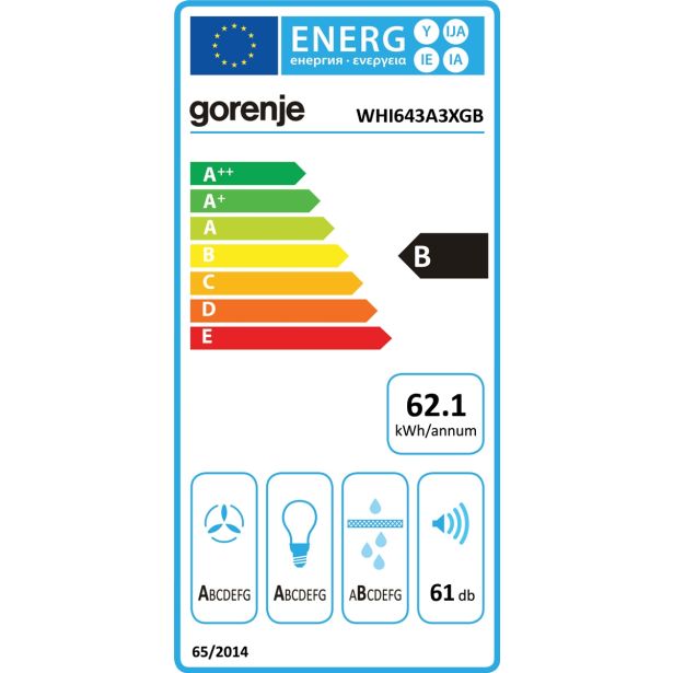 POŠEVNA STENSKA NAPA GORENJE WHI 643 A3XGB