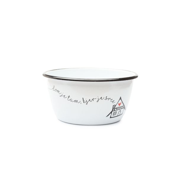 POSODA ZA PRIPRAVO HRANE CUCKOO CUPS EMAJLIRANA SKLEDA 12 CM 0.70 L SRČEN DOM