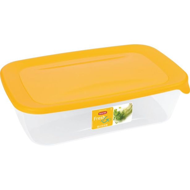 POSODA ZA SHRANJEVANJE CURVER FRESH&GO 2L TRANSPARENT RUMENA