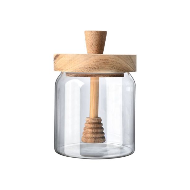 POSODA ZA SHRANJEVANJE ESTIA ZA MED Z ŽLICO 450 ML STEKLENA ALLURE 01-17453