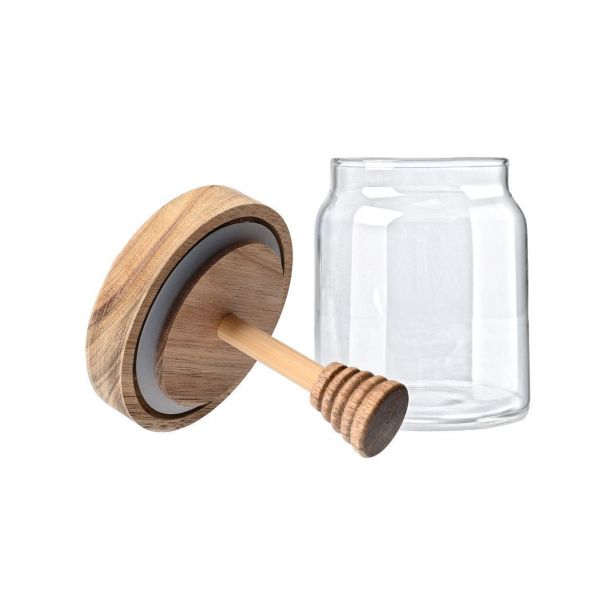 POSODA ZA SHRANJEVANJE ESTIA ZA MED Z ŽLICO 450 ML STEKLENA ALLURE 01-17453