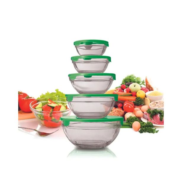 POSODA ZA SHRANJEVANJE SOGO SET 5 STEKLENIH POSOD