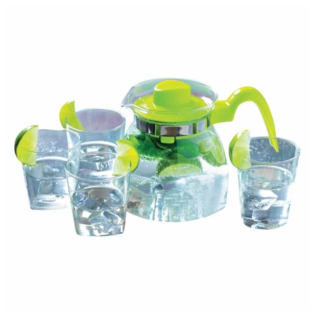 POSODA ZA TOPLE NAPITKE AFIRMA ČAJNIK 1.25 L + 4 KOZARCI 0.25 L TERMISIL