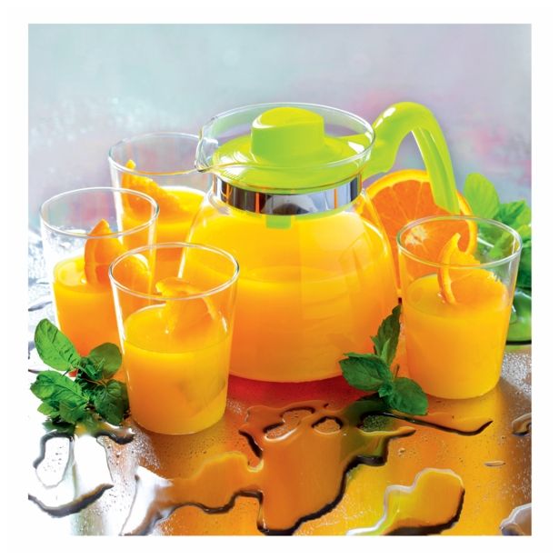 POSODA ZA TOPLE NAPITKE AFIRMA ČAJNIK 1.25 L + 4 KOZARCI 0.25 L TERMISIL