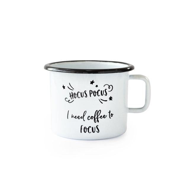 POSODA ZA TOPLE NAPITKE CUCKOO CUPS EMAJLIRAN LONČEK 8 CM 0.37 LIT HOCUS POCUS