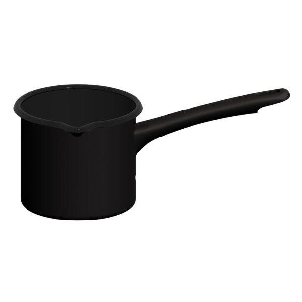 POSODA ZA TOPLE NAPITKE ENAMELIE LONČEK S KLJUNOM BLACK 10 CM - 0.5 L