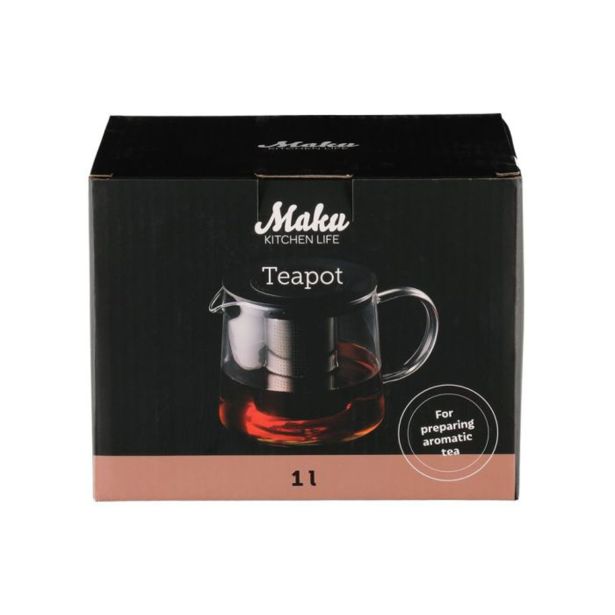 POSODA ZA TOPLE NAPITKE MAKU ČAJNIK STEKLEN 1L