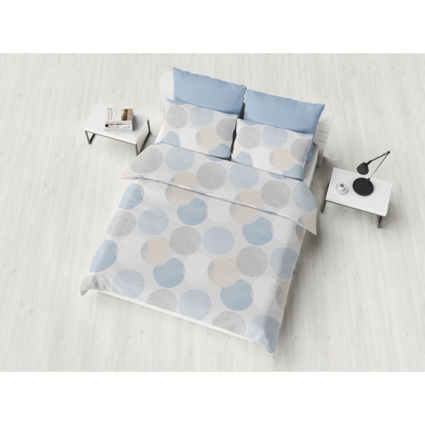 POSTELJNINA SVILANIT DOTTY 140X200/60X80 CM MODRA