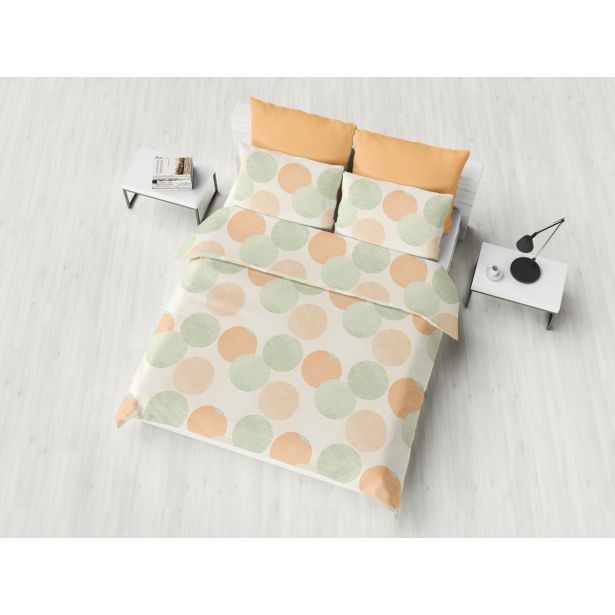 POSTELJNINA SVILANIT DOTTY 140X200/60X80 CM ORANŽNA