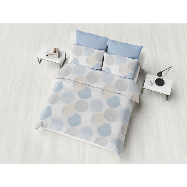 POSTELJNINA SVILANIT DOTTY 200X200/2X60X80 CM MODRA