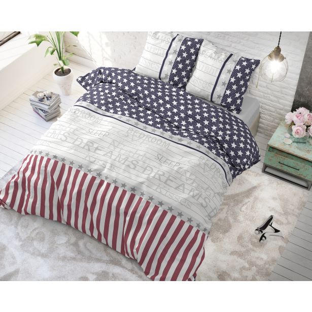 POSTELJNINA VITAPUR FAMILY VICTORIA 50X70/140X200 CM MODRA