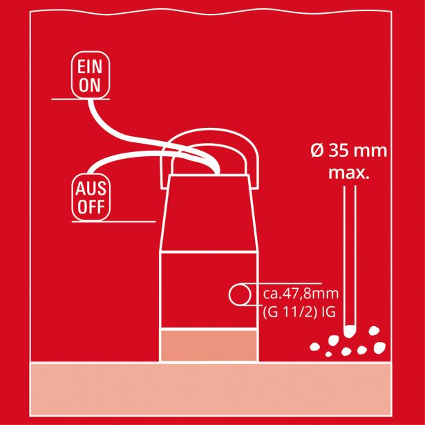 POTOPNA ČRPALKA EINHELL GC-DP 7035 LL 700W 16.000L/H 8/7M 35MM