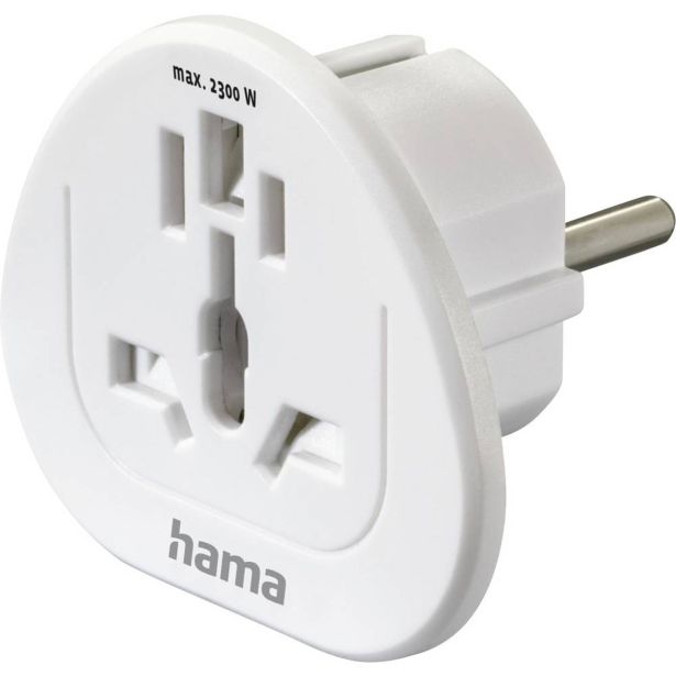 POTOVALNI ADAPTER TIPA E IN F, 3-POLNI, UNIVERZALNI, SVET-EVROPA, BEL