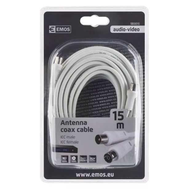 POVEZOVALNI KABEL EMOS TV PRIKLJUČNA VRVICA 15M