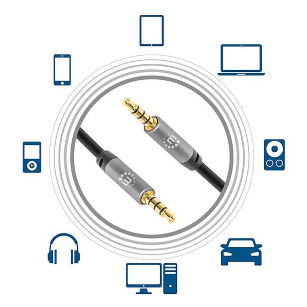 POVEZOVALNI KABEL MANHATTAN 3.5 MM STEREO 2M