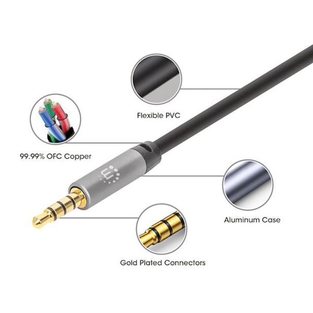 POVEZOVALNI KABEL MANHATTAN 3.5 MM STEREO 3M