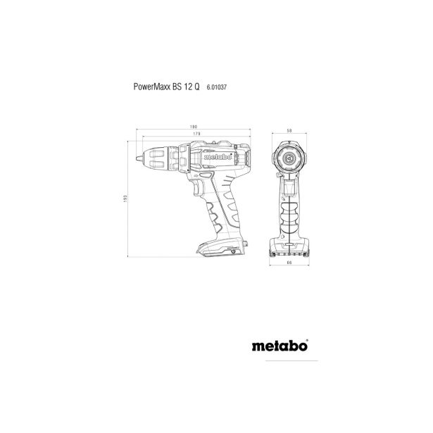 AKUMULATORSKI VRTALNIK METABO POWERMAXX BS 12 Q