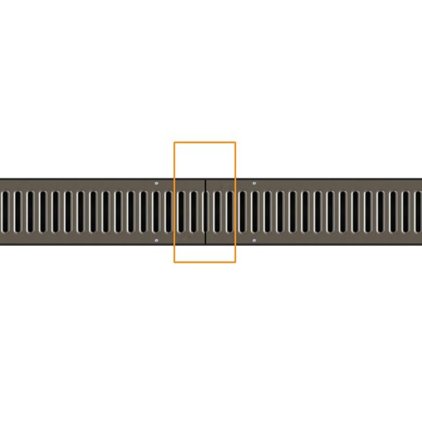 PP KANALETA 2PR-EASY1 AZ Z VROČECINKANO REŠETKO SV.D.70X70MM,L=1M, A15KN