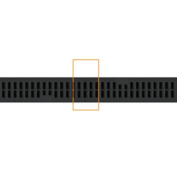 PP KANALETA 2PR-EASY1 Z PP REŠETKO SV.D.70X70MM, L=1M, A15KN