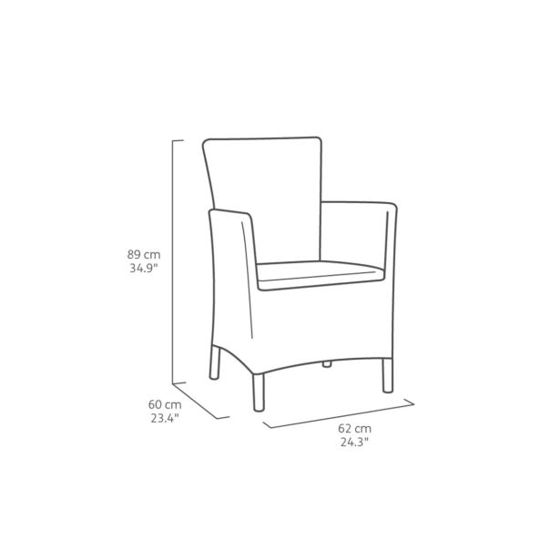 PP VRTNA GARNITURA KETER ROSARIO BALKONSKI SET GRAFITNE BARVA