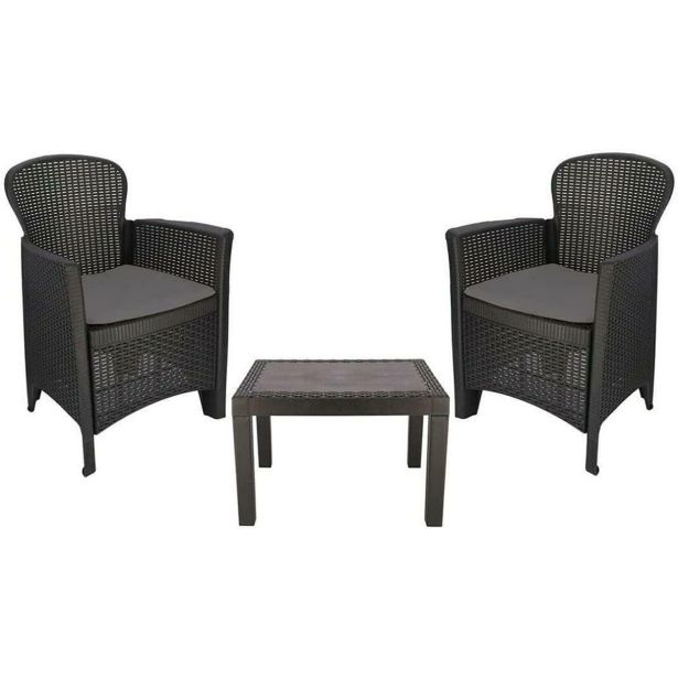 PP VRTNA GARNITURA PROGARDEN AKITA, ANTRACIT Z BLAZINAMI