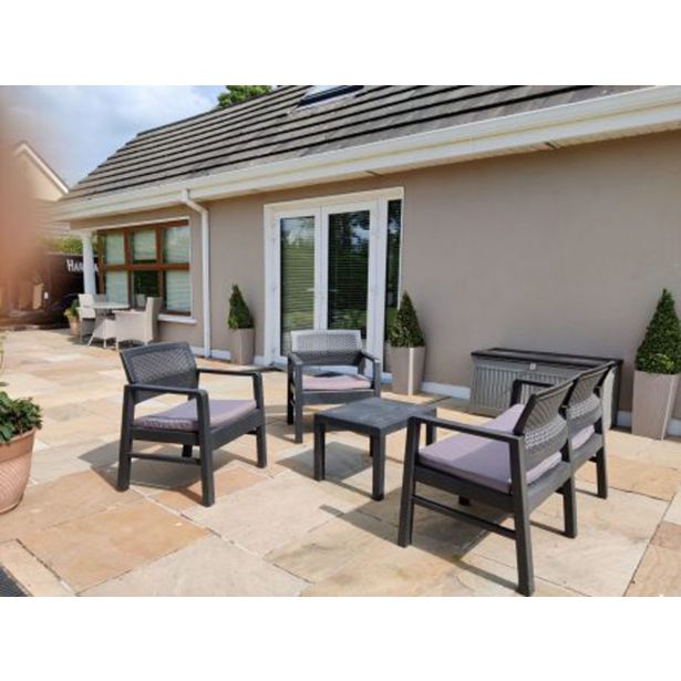 PP VRTNA GARNITURA PROGARDEN KILIMANJARO, ANTRACIT Z BLAZINAMI