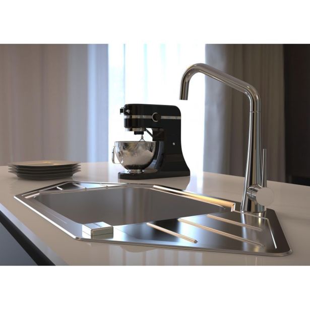 NERJAVNO POMIVALNO KORITO ALVEUS PRAKTIK 130, SATIN 985X500 MM