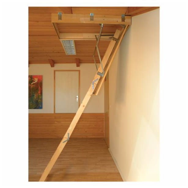 LESENE PODSTREŠNE STOPNICE MQ PRAKTIK 70X120X270 CM TRODELNE - NAVADNA VZMET