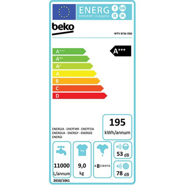 PRALNI STROJ BEKO WTV 9734 XS0