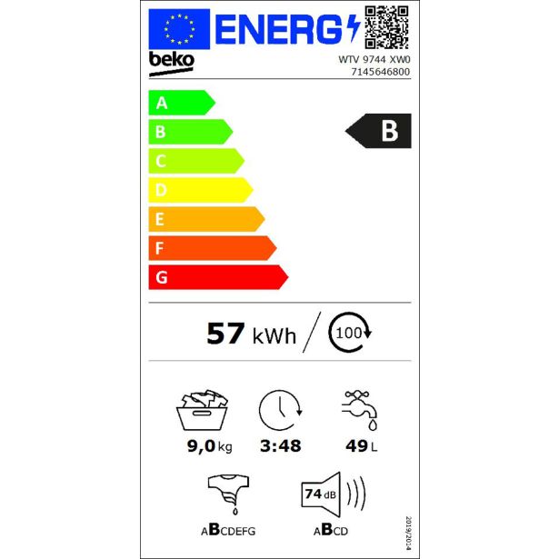 PRALNI STROJ BEKO WTV9744XW0
