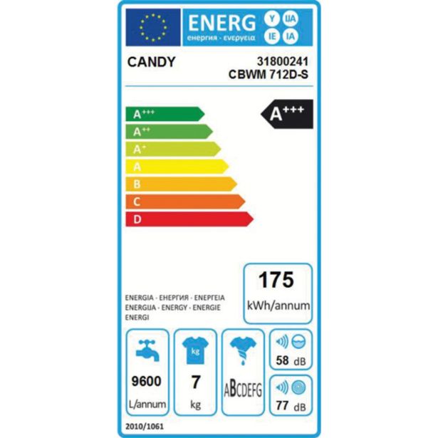 PRALNI STROJ CANDY CBWM 712 D-S VGRADNI PRALNI STROJ