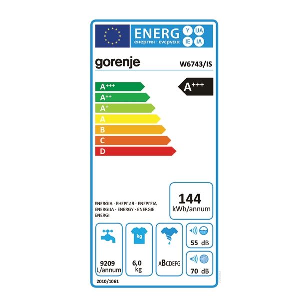 PRALNI STROJ GORENJE W 6743/IS