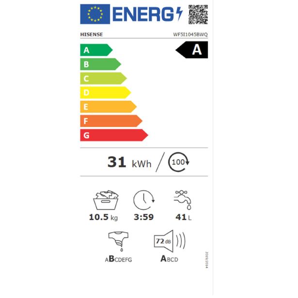 PRALNI STROJ HISENSE WF5I1045BWQ AVTO DOS