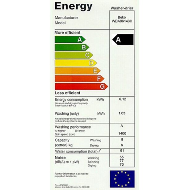 PRALNO-SUŠILNI STROJ BEKO WDA 96143H