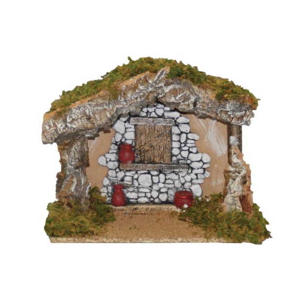 DODATEK ZA JASLICE EUROMARCHI PRAZNA HIŠA LESENA 25X13X21 CM