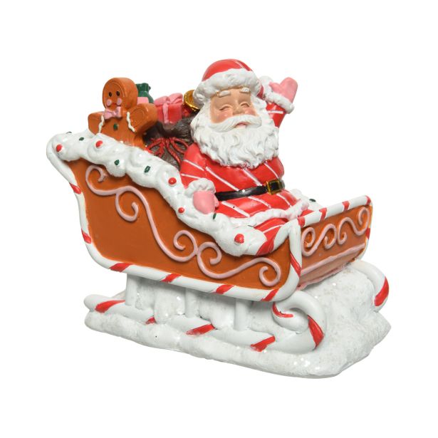 PRAZNIČNA FIGURA DECORIS BOŽIČEK NA SANEH